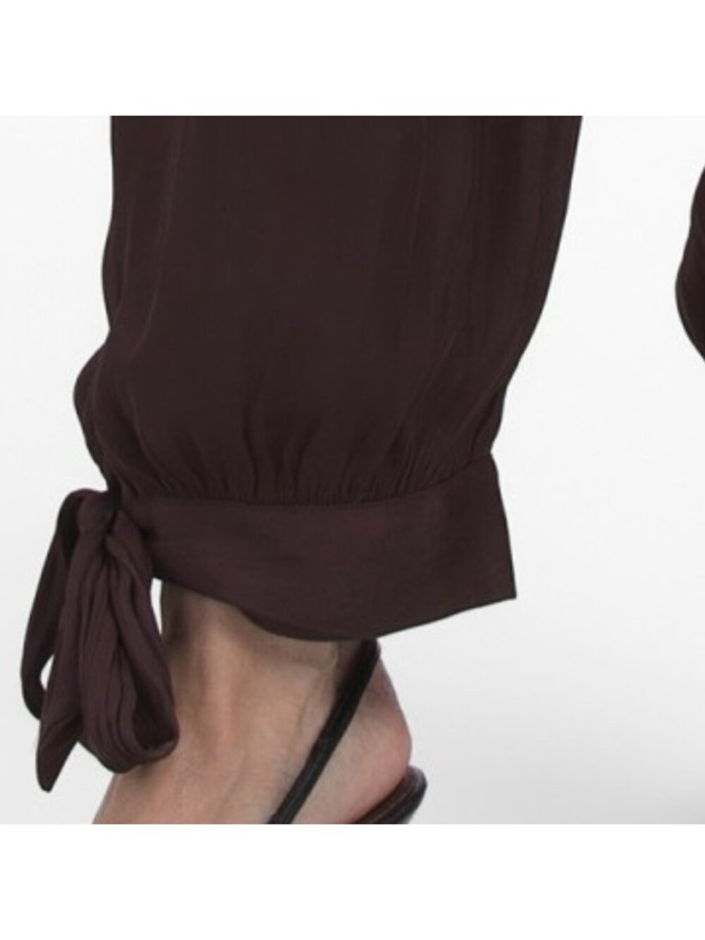 CAMILA COELHO Airflow Satin Tie Ankle Pants - Picture 4 of 4